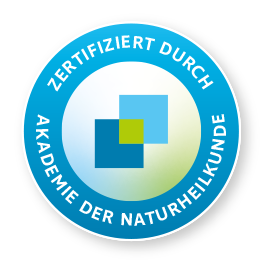 Siegel der Akademie der Naturheilkunde: zertifizierte Fachberaterin
